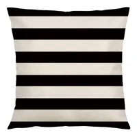Simple Everyday Color Block Printed Linen Throw Pillow Cover sku image 5