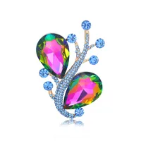 Retro Water Droplets Alloy Inlay Rhinestones Glass Women's Brooches main image 5
