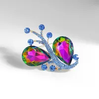Retro Water Droplets Alloy Inlay Rhinestones Glass Women's Brooches main image 4