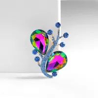 Retro Water Droplets Alloy Inlay Rhinestones Glass Women's Brooches main image 1