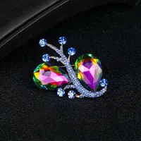 Retro Water Droplets Alloy Inlay Rhinestones Glass Women's Brooches main image 3