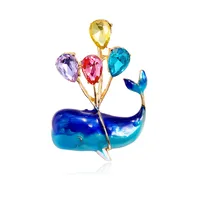 Fashion Dolphin Alloy Inlay Zircon Women's Brooches main image 4