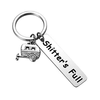 1 Piece Simple Style Word Titanium Steel Polishing Unisex Bag Pendant Keychain main image 3