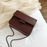 Small Pu Leather Vintage Style Square Bag sku image 9