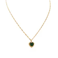 Elegant Four Leaf Clover Heart Shape Butterfly Titanium Steel Copper Plating Zircon Women's Pendant Necklace sku image 10