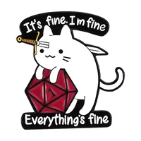 Cute Cat Alloy Stoving Varnish Unisex Brooches sku image 16