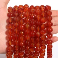 7a Red Agate Loose Beads Natural Stone Semi-finished Round Beads sku image 3