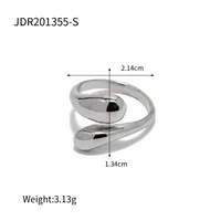 Elegant Lady Geometric 304 Stainless Steel Mixed Metal Plating Women's Rings sku image 1