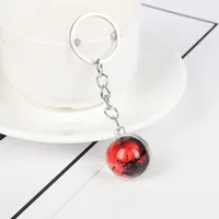 Fashion Planet Alloy Glass Unisex Bag Pendant Keychain main image 2