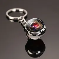 Fashion Planet Alloy Glass Unisex Bag Pendant Keychain sku image 10