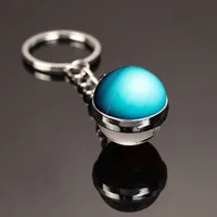 Fashion Planet Alloy Glass Unisex Bag Pendant Keychain sku image 18