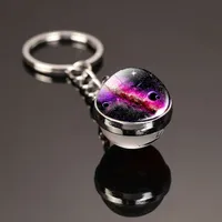 Fashion Planet Alloy Glass Unisex Bag Pendant Keychain sku image 14