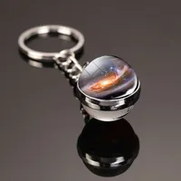 Fashion Planet Alloy Glass Unisex Bag Pendant Keychain sku image 11