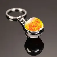 Fashion Planet Alloy Glass Unisex Bag Pendant Keychain sku image 4
