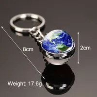 Fashion Planet Alloy Glass Unisex Bag Pendant Keychain main image 4