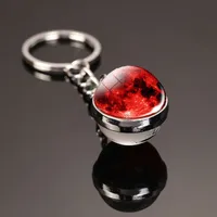Fashion Planet Alloy Glass Unisex Bag Pendant Keychain sku image 17