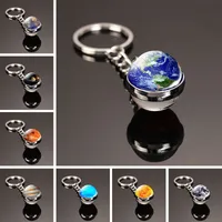 Fashion Planet Alloy Glass Unisex Bag Pendant Keychain main image 1