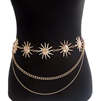 Sexy Sun Metal Plating Women's Chain Belts sku image 1