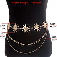 Sexy Sun Metal Plating Women's Chain Belts main image 5