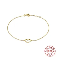 925 Sterling Silver Cable Chain Bracelets Simple Style main image 2