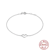 925 Sterling Silver Cable Chain Bracelets Simple Style main image 4