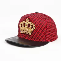 Unisex Retro Plaid Crown Rhinestone Baseball Cap sku image 3