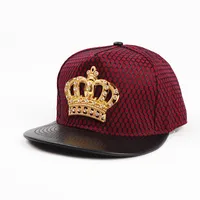 Unisex Retro Plaid Crown Rhinestone Baseball Cap sku image 4