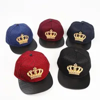 Unisex Retro Plaid Crown Rhinestone Baseball Cap main image 4