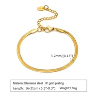 Simple Style Solid Color 201 Stainless Steel Women's Bracelets sku image 12