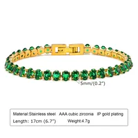 IG Style Square 201 Stainless Steel Inlay Zircon 18K Gold Plated St. Patrick Women's Bracelets Earrings Necklace sku image 11