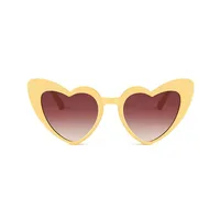 Elegant Heart Shape Resin Special-Shaped Mirror Clubmaster Full Frame Women's Sunglasses sku image 14
