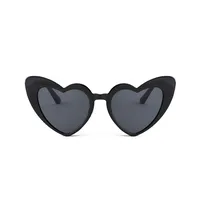 Elegant Heart Shape Resin Special-Shaped Mirror Clubmaster Full Frame Women's Sunglasses sku image 10