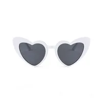 Elegant Heart Shape Resin Special-Shaped Mirror Clubmaster Full Frame Women's Sunglasses sku image 16