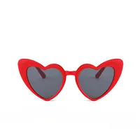 Elegant Heart Shape Resin Special-Shaped Mirror Clubmaster Full Frame Women's Sunglasses sku image 13
