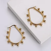 Simple Style Geometric Plating Stainless Steel No Inlaid 18K Gold Plated Earrings sku image 3
