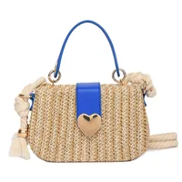 Women's All Seasons Straw Vacation Handbag sku image 6