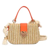 Women's All Seasons Straw Vacation Handbag sku image 2