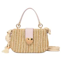 Women's All Seasons Straw Vacation Handbag sku image 3