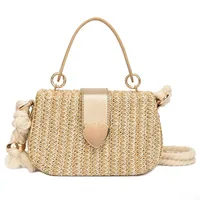 Women's All Seasons Straw Vacation Handbag sku image 4
