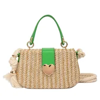 Women's All Seasons Straw Vacation Handbag sku image 5