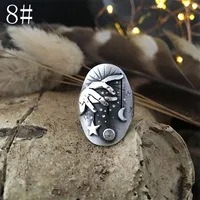 Geometric Wove Diamond Magic Trend Halloween Jewelry Ring sku image 4