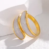 Fashion Color Block Stainless Steel Plating Open Ring main image 6