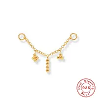 1 Piece 925 Sterling Silver Zircon Geometric Earrings sku image 5