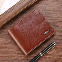 Men's Solid Color Pvc Flip Cover Wallets main image 2