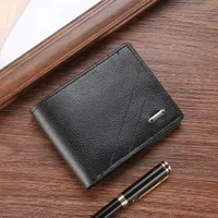 Men's Solid Color Pvc Flip Cover Wallets main image 4