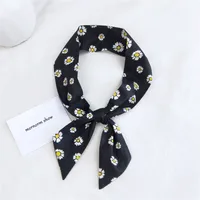 Women's Sweet Geometric Cotton And Linen Printing Silk Scarves sku image 2