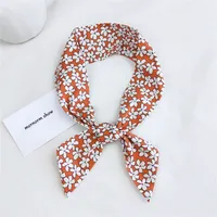 Women's Sweet Geometric Cotton And Linen Printing Silk Scarves sku image 14