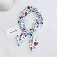 Women's Sweet Geometric Cotton And Linen Printing Silk Scarves sku image 3