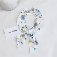 Women's Sweet Geometric Cotton And Linen Printing Silk Scarves sku image 1
