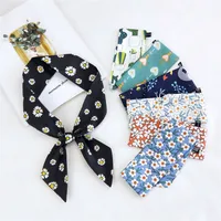 Women's Sweet Geometric Cotton And Linen Printing Silk Scarves main image 5
